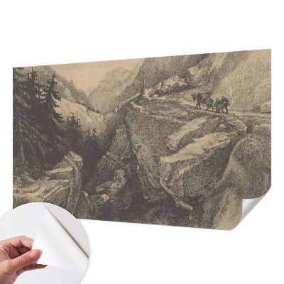 Fototapeta samoprzylepna do sypialni z motywem malowniczych gór