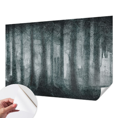 Tapeta fotograficzna z motywem tajemniczego lasu