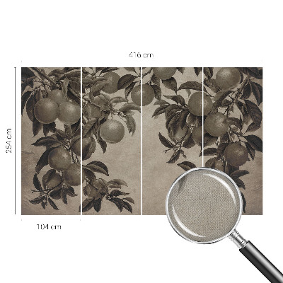 Fototapeta samoprzylepna do sypialni z owocowym wzorem