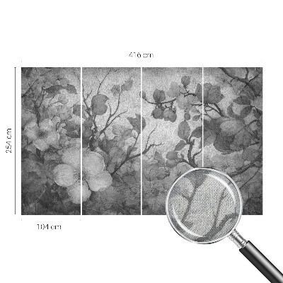 Tapeta fotograficzna z motywem gałęzi z kwiatami