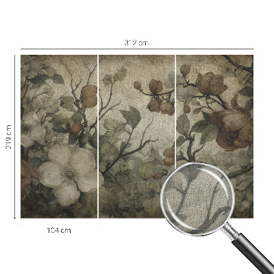 Nowoczesna fototapeta do salonu z motywem kwiatowym