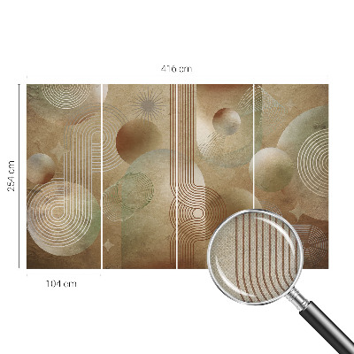 Nowoczesna fototapeta do salonu z geometrycznym wzorem