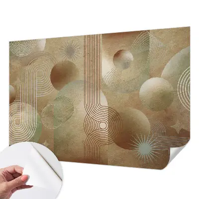 Nowoczesna fototapeta do salonu z geometrycznym wzorem