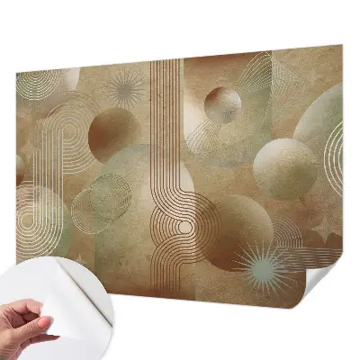 Nowoczesna fototapeta do salonu z geometrycznym wzorem