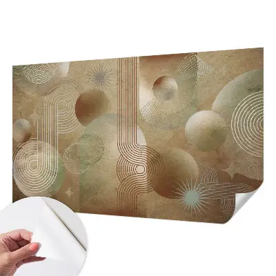 Nowoczesna fototapeta do salonu z geometrycznym wzorem