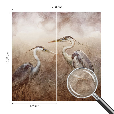 Dekoracyjna fototapeta na ścianę z motywem eleganckich ptaków