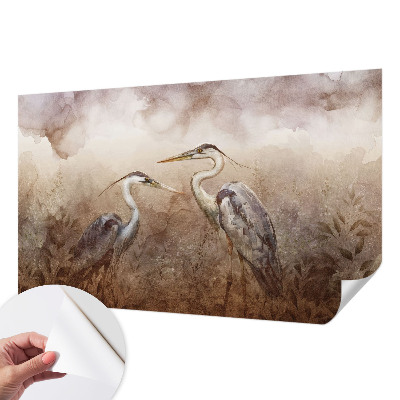 Dekoracyjna fototapeta na ścianę z motywem eleganckich ptaków