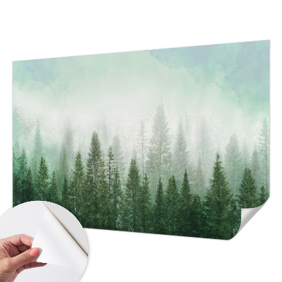 Fototapeta samoprzylepna z nadrukiem Wilk w lesie