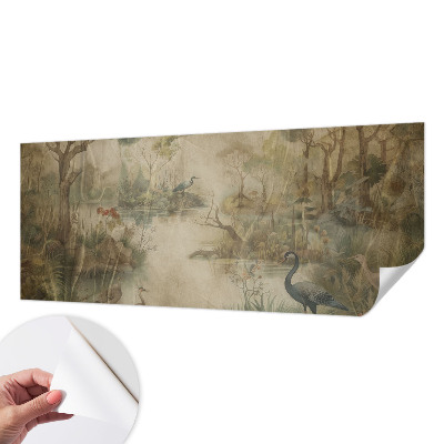 Fototapeta samoprzylepna do sypialni z motywem leśnej sceny
