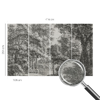 Tapeta fotograficzna samoprzylepna z motywem leśnej scenerii