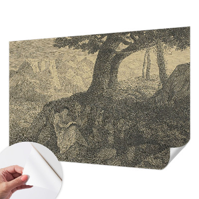 Tapeta fotograficzna z motywem czytającej postaci