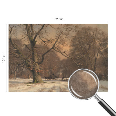 Nowoczesna fototapeta do salonu z motywem zimowego pejzażu