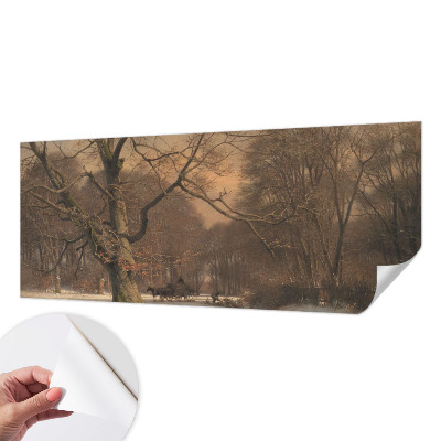 Nowoczesna fototapeta do salonu z motywem zimowego pejzażu