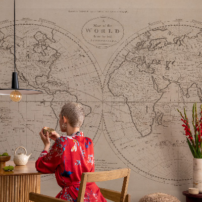 Dekoracyjna fototapeta na ścianę Dekoracyjna fototapeta na ścianę Stara mapa