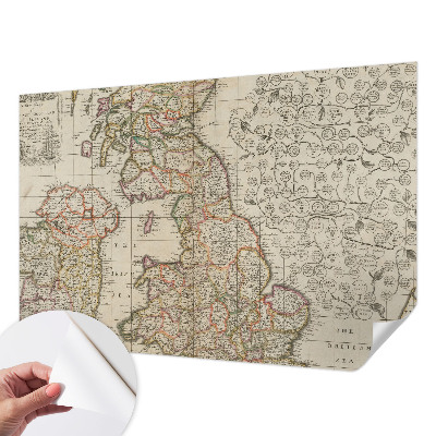 Fototapeta samoprzylepna z nadrukiem Zabytkowa mapa