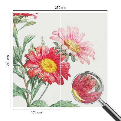 Tapeta fotograficzna z delikatnym motywem kwiatów