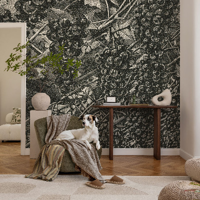 Nowoczesna fototapeta do salonu z nadrukiem w motyw winogron