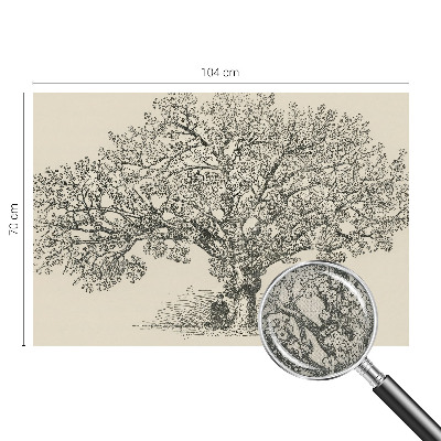 Fototapeta samoprzylepna do sypialni z ilustracją drzewa