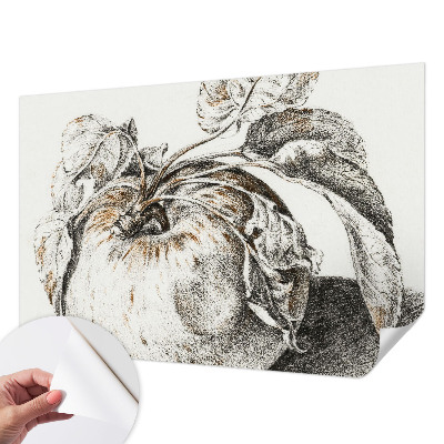 Tapeta fotograficzna Jabłko liście