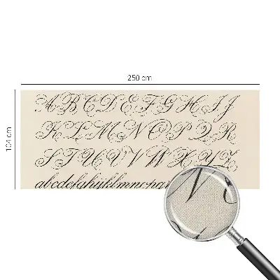 Dekoracyjna fototapeta na ścianę z motywem pisma kaligraficznego