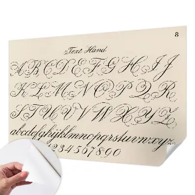 Dekoracyjna fototapeta na ścianę z motywem pisma kaligraficznego