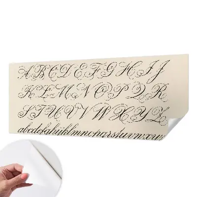 Dekoracyjna fototapeta na ścianę z motywem pisma kaligraficznego