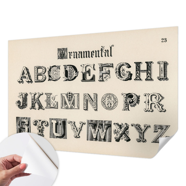 Fototapeta na ścianę z dekoracyjnymi literami