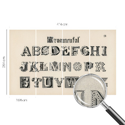 Fototapeta na ścianę z dekoracyjnymi literami
