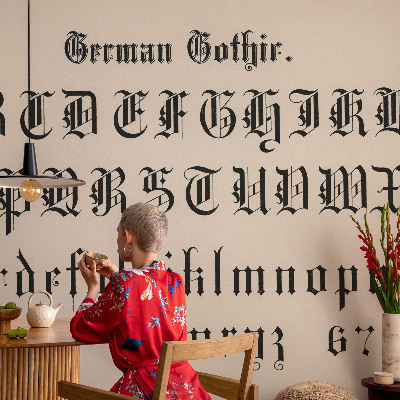 Tapeta fotograficzna z motywem gotyckich liter