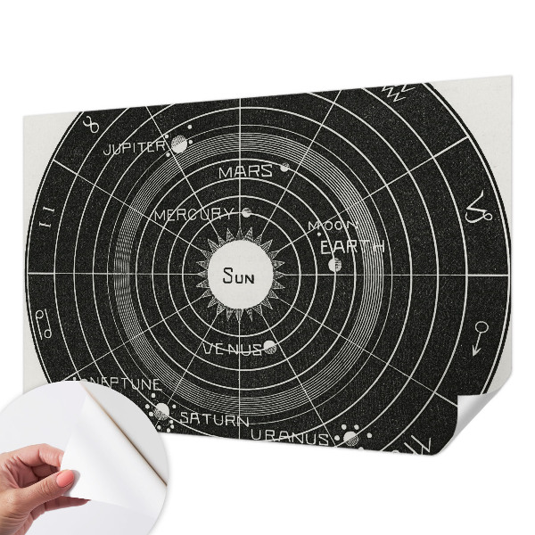 Dekoracyjna fototapeta na ścianę z motywem kosmicznego diagramu