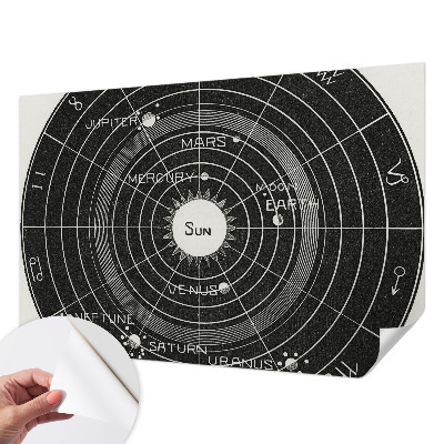 Dekoracyjna fototapeta na ścianę z motywem kosmicznego diagramu