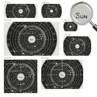 Dekoracyjna fototapeta na ścianę z motywem kosmicznego diagramu