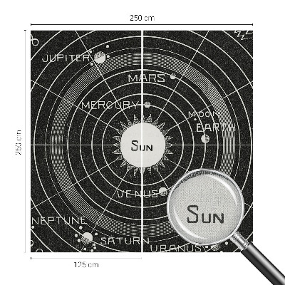 Dekoracyjna fototapeta na ścianę z motywem kosmicznego diagramu