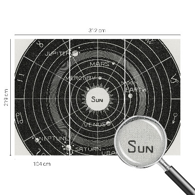 Dekoracyjna fototapeta na ścianę z motywem kosmicznego diagramu