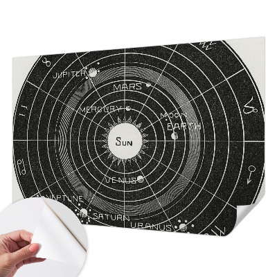 Dekoracyjna fototapeta na ścianę z motywem kosmicznego diagramu