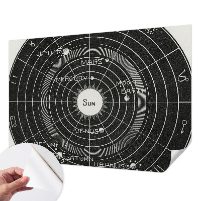 Dekoracyjna fototapeta na ścianę z motywem kosmicznego diagramu