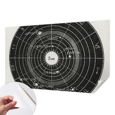 Dekoracyjna fototapeta na ścianę z motywem kosmicznego diagramu