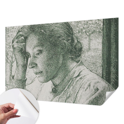 Tapeta fotograficzna samoprzylepna z motywem refleksyjnej kobiety
