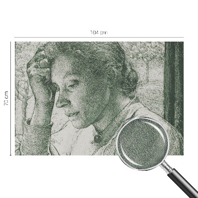 Tapeta fotograficzna samoprzylepna z motywem refleksyjnej kobiety