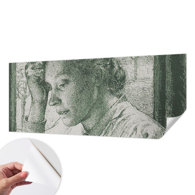 Tapeta fotograficzna samoprzylepna z motywem refleksyjnej kobiety