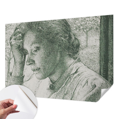 Tapeta fotograficzna samoprzylepna z motywem refleksyjnej kobiety
