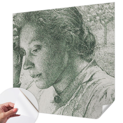 Tapeta fotograficzna samoprzylepna z motywem refleksyjnej kobiety