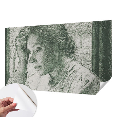 Tapeta fotograficzna samoprzylepna z motywem refleksyjnej kobiety
