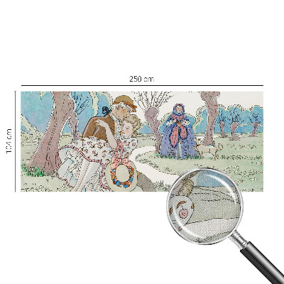 Nowoczesna fototapeta do salonu z romantyczną sceną