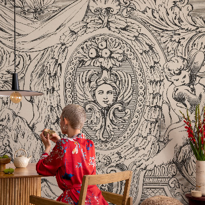 Dekoracyjna fototapeta na ścianę z motywem bogactwa ornamentów
