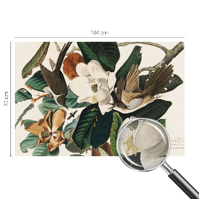 Fototapeta na ścianę z motywem ptaków i magnolii