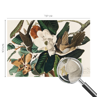 Fototapeta na ścianę z motywem ptaków i magnolii