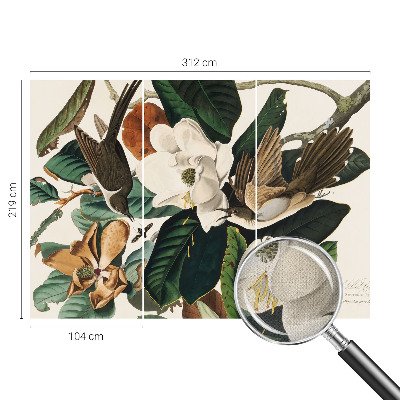 Fototapeta na ścianę z motywem ptaków i magnolii