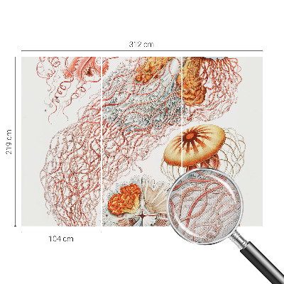 Fototapeta samoprzylepna do sypialni z motywem fantazyjnych meduz