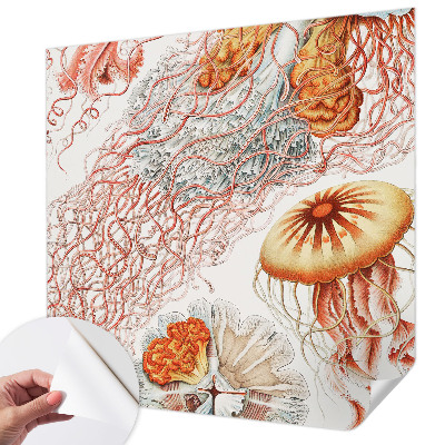 Fototapeta samoprzylepna do sypialni z motywem fantazyjnych meduz